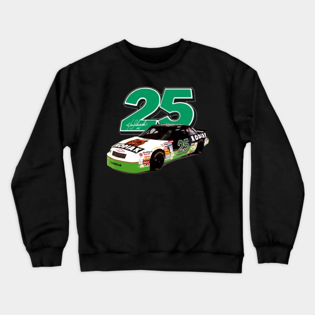 Ken Schrader #25 Signature Crewneck Sweatshirt by stevenmsparks